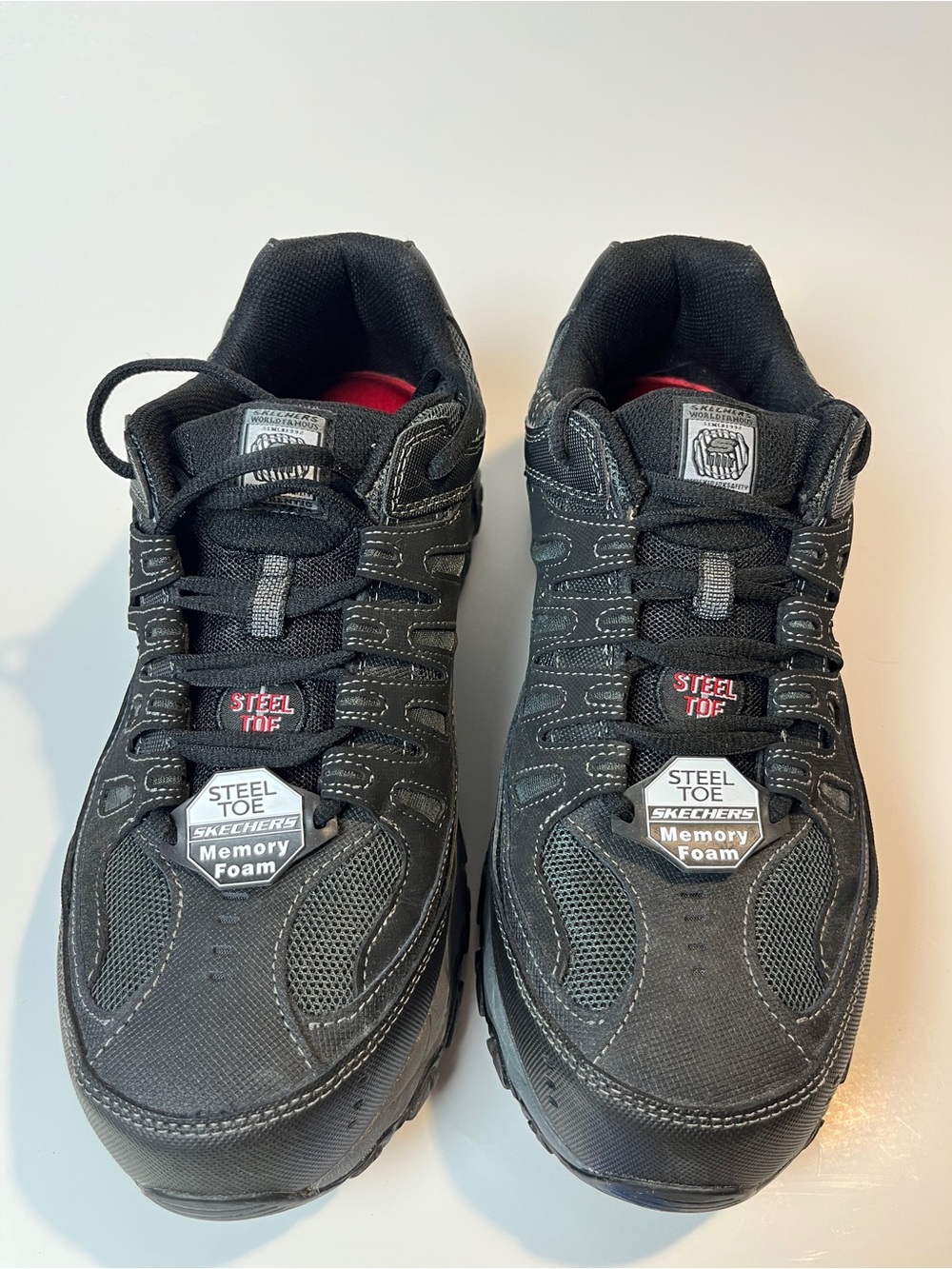 Skechers Men’s Sz 11 Cankton Black Steel Toe Memory Foam Work Shoes